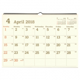 a3 ウォールカレンダー 壁掛け e 2018年3月から2019年3月対応