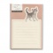 ミニレターセット Minou【ルーナ】手紙 便箋 封筒 横罫 猫 ねこ ネコ かわいい ダイカット