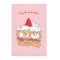 森山標子 ポストカード【いちごのショートケーキ】かわいい 動物
