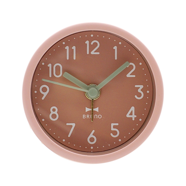 BRUNO ラウンド リトルクロック 【ピンク】時計 アラーム : 文房具と