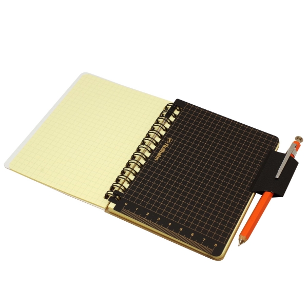 ロルバーン ポケット付メモ/ダイアリー Mサイズ用 下敷き【ブラック