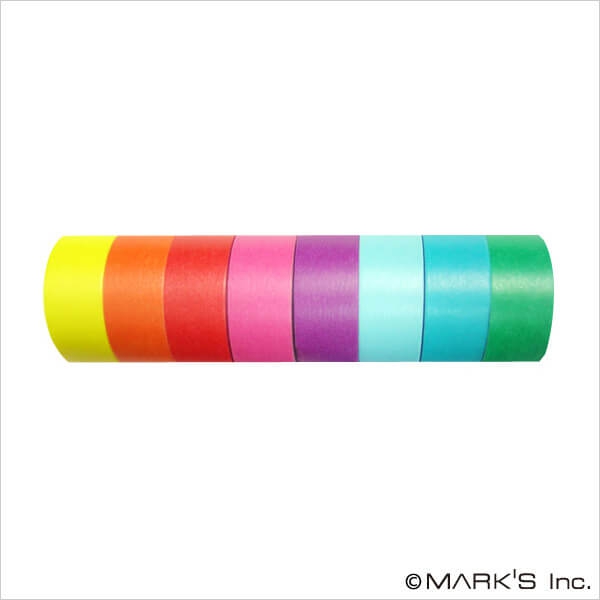 マスキングテープ・8巻セット/マステ【カラーミックス／基本カラー
