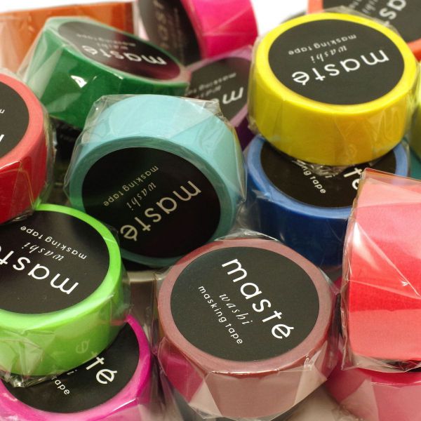 マスキングテープ・ベーシック/マステ【ネオンピンク/無地】 : 文房具