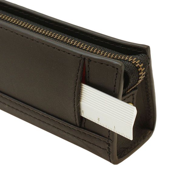 ボルボ/VOLVOX ペンケース 【ブラック】本革 箱入り ギフト : 文房具と