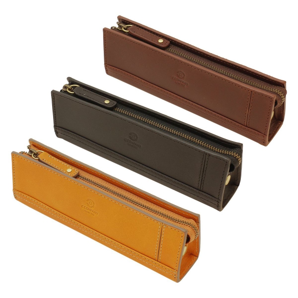 ボルボ/VOLVOX ペンケース 【ブラック】本革 箱入り ギフト : 文房具と