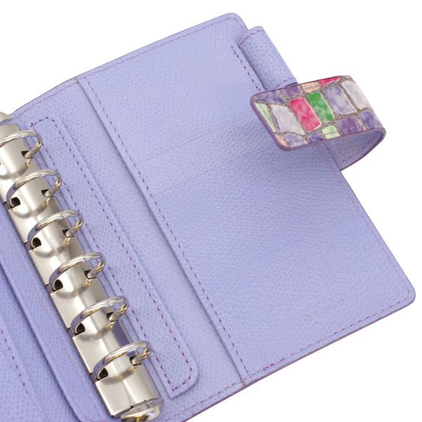 システム手帳 ミニ6 サントシャペル 19mm ベルト【パープル】エナメル