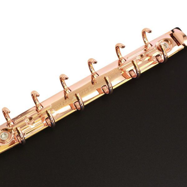 ミニ6サイズ 差し込みシステム手帳リング 15mm 【ローズゴールド