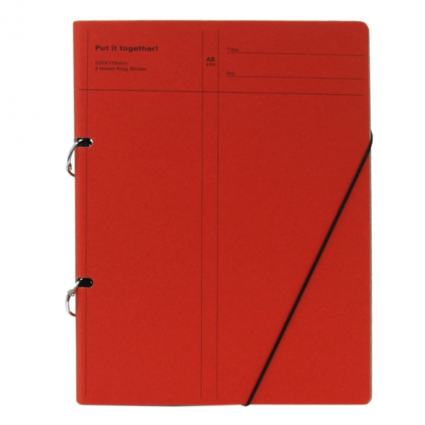A5 2穴 リングホルダー【レッド】 : 文房具と文具通販のKDM