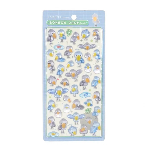 ボンボンドロップ シール アニマル【ハシビロコウ】 : 文房具と文具