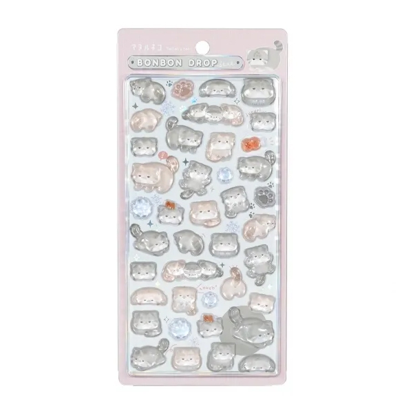 ボンボンドロップ シール アニマル【マヌルネコ】 : 文房具と文具通販のKDM