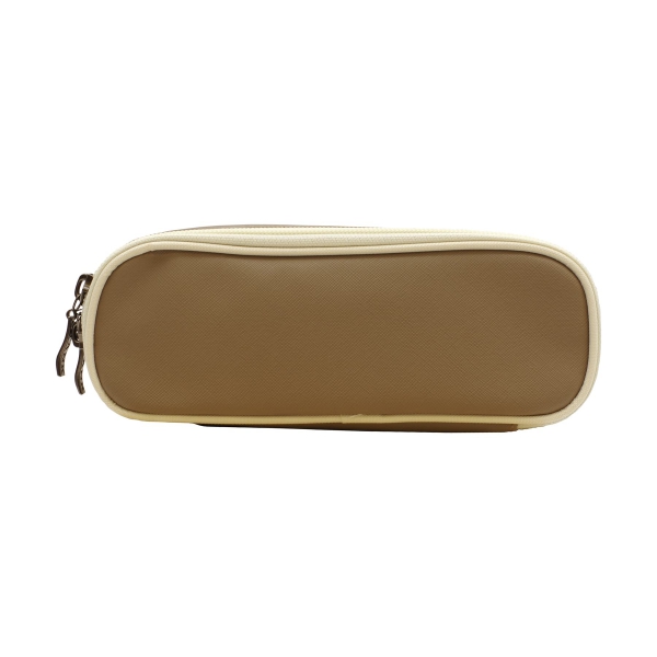 TANK ハーフペンケース【グレージュ】大容量 丈夫 筆箱 ペンポーチ