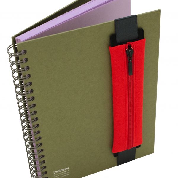 B6サイズ対応 Helvetica ヘルベチカ バンド付きペンケース ブラック