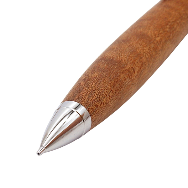 木軸 シャープペンシル 0.5mm【サペリキルト杢】木軸ペン工房KIKI