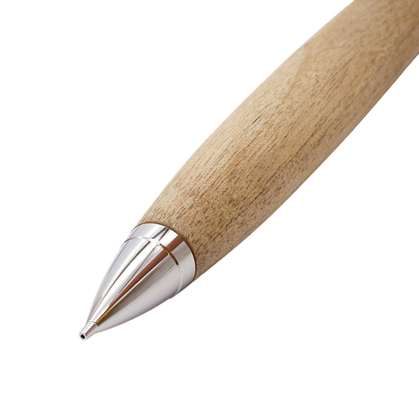 木軸 シャープペンシル 0.5mm【アオモジ/青文字】木軸ペン工房KIKI