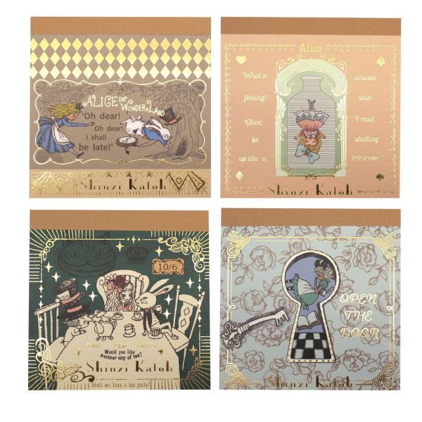 ★アリス★ページ Qoo10] シンジ カトウ 不思議なアリス ブロックメモ 【アリス