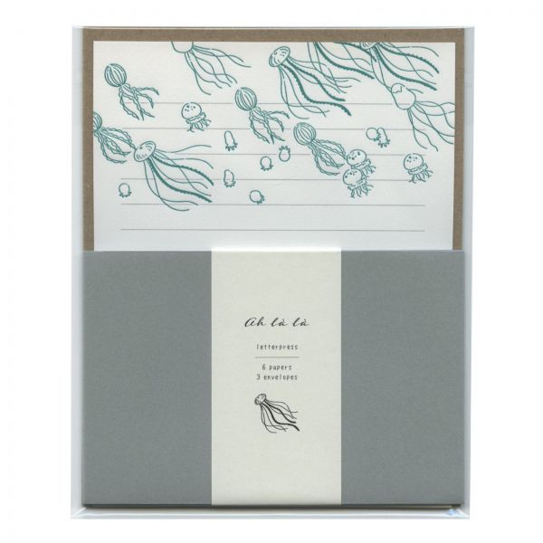 Ah la laアララ レターセット 【jellyfishes】イラストレターセット