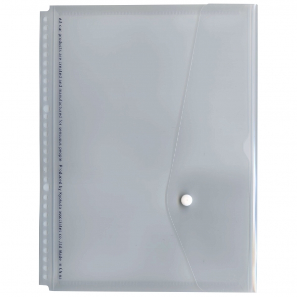 A4 30穴バインダー用フラップ付ポケット【トウメイ】 : 文房具と文具