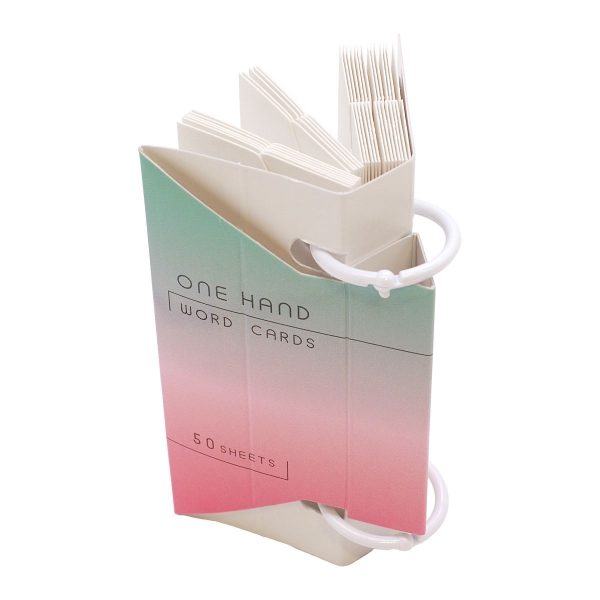 ワンハンド 単語カード 大【パープル】便利 学習 暗記 単語帳 : 文房具