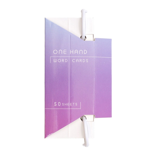 ワンハンド 単語カード 大【パープル】便利 学習 暗記 単語帳 : 文房具