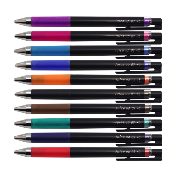 ゲルインキボールペン ジュースアップ ノック式 0.3mm【ブルーブラック