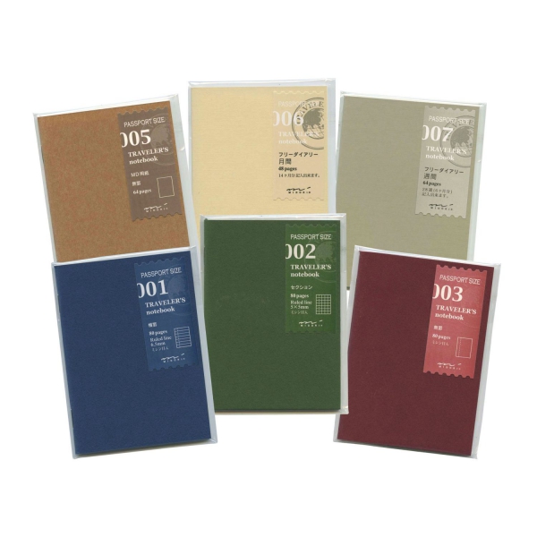 トラベラーズノート パスポートサイズ リフィル 週間フリーダイアリー