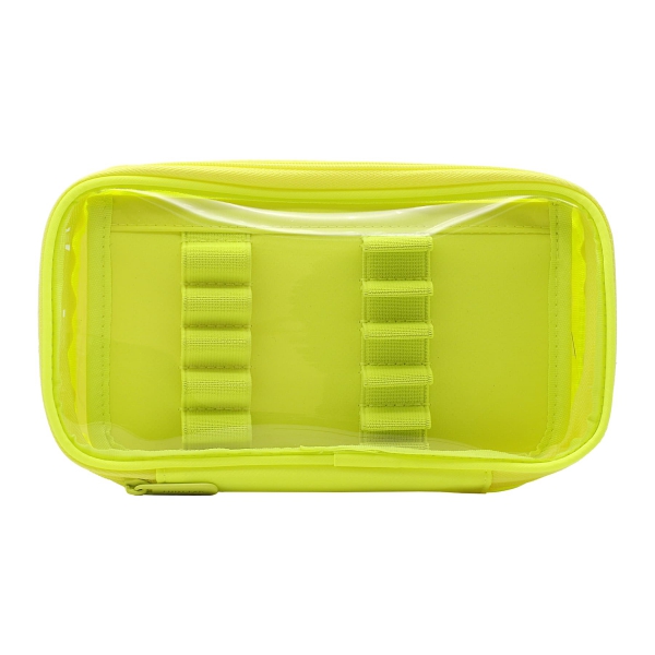 リバーシブル クリヤーペンケース【ネオンイエロー】筆箱 : 文房具と