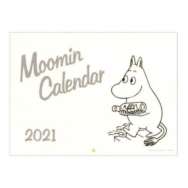 ムーミン 大判カレンダー 壁掛け 21年1月から12月対応 文房具と文具通販のkdm