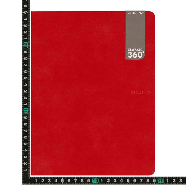B5変型 ZEQUENZ/ジークエンス360スリム LL 方眼【レッド】 : 文房具と