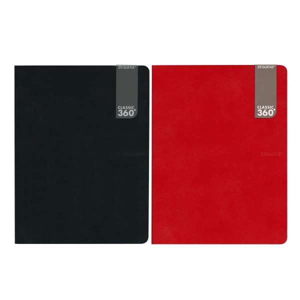 B5変型 ZEQUENZ/ジークエンス360スリム LL 方眼【レッド】 : 文房具と