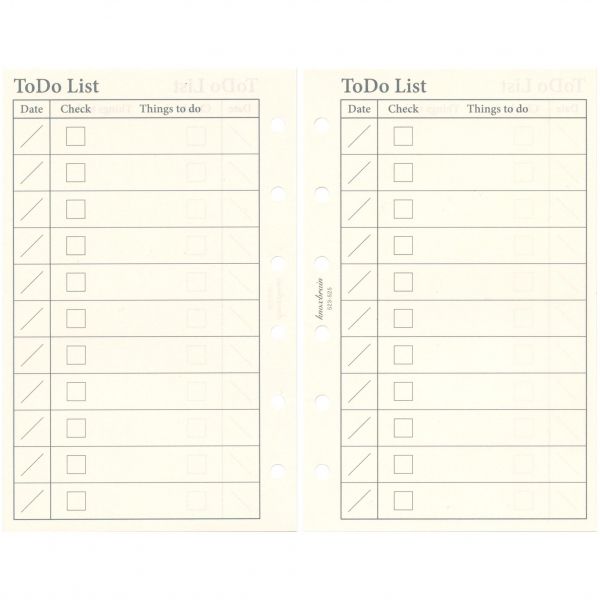 ミニマリスト ミニ6穴サイズ TODOリスト50枚 523-525 システム手帳リフィル : 文房具