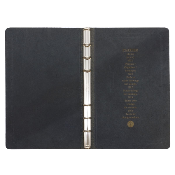 バイブルサイズ プロッター プエブロ リング径11mm【ブラック】レザー