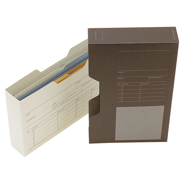 バイブルサイズ リフィルファイルボックス 【ベージュ】システム手帳