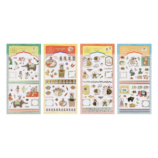 ナマステゆるインド 箔押しシールシート【カレー作り】 : 文房具と文具