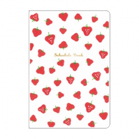 22年 手帳 9月始まり A6 月間ブロック 見開き イチゴ 文房具と文具通販のkdm