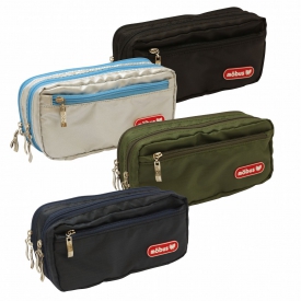 レビュー Mobus モーブス 多機能2ルームペンケース カーキ ペンポーチ 筆箱 かっこいい 文房具と文具通販のkdm