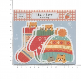 レビュー ほっこりミニレターセット ぬくぬくとらにゃん かわいい 便箋 封筒 手帳デコ 文房具と文具通販のkdm