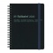 B6変型 月間ブロック ロルバーンダイアリー L【ブラック】