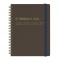 A6変型 月間ブロック ロルバーンダイアリー L クラスタ【ダークブラウン】