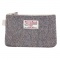 Harris Tweed／ハリスツイード フラットポーチ【ソルトアンドペッパー/サックス】