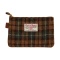 Harris Tweed／ハリスツイード フラットポーチ【タータンキャメル】