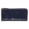 ピッグスキン/豚革 Lジップ ロングウォレット/長財布（長札）【ネイビー】