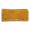 ピッグスキン/豚革 Lジップ ロングウォレット/長財布（長札）【キャメル】