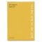 A5 月間ブロック 見開き コトン【イエロー】